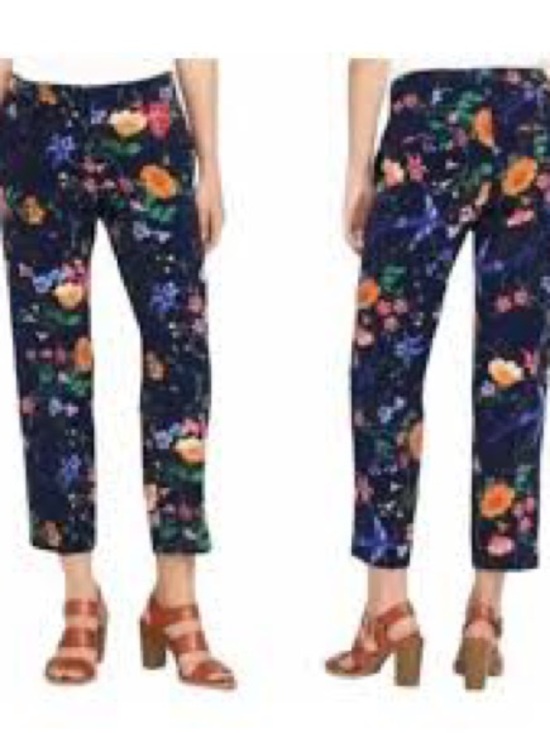 Old Navy Pants - Old Navy Harper mid rise floral crop pants size 26